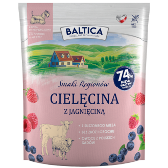 Baltica Smaki Regionów Adult Small Cielęcina z Jagnięciną Sucha Karma dla psa op. 1kg