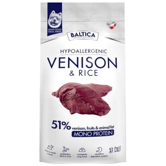 Baltica Hypoallergenic Adult Small Venison Sucha karma dla psa op. 3kg