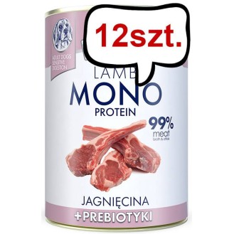 Baltica Monoprotein Adult Jagnięcina z prebiotykami Mokra Karma dla psa op. 400g Pakiet 12szt.