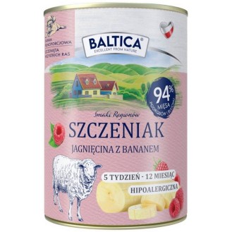 Baltica Smaki Regionów Puppy Jagnięcina z bananem Mokra Karma dla szczeniaka op. 400g