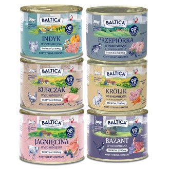 Baltica Smaki Regionów Adult Mono Pakiet degustacyjny Mokra karma dla kota op. 6x185g