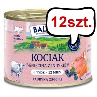 Baltica Smaki Regionów Kitten Jagnięcina z indykiem Mokra karma dla kota op. 185g Pakiet 12szt.