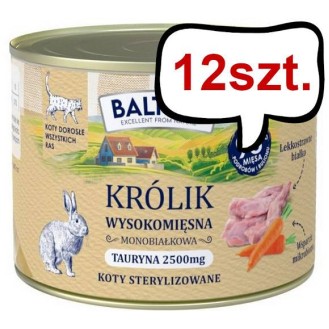 Baltica Smaki Regionów Adult Mono Królik Mokra karma dla kota op. 185g Pakiet 12szt.