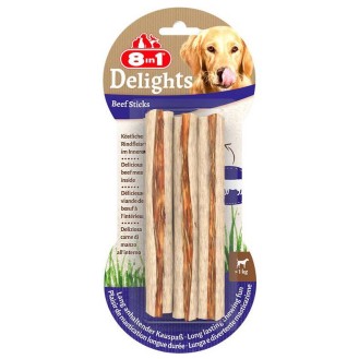 8in1 Gryzak Delights Beef Sticks dla psa op. 3szt.