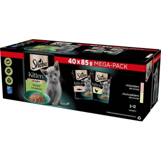 Sheba KITTEN Wybór Smaków w sosie Mokra Karma dla kociąt op. 40x85g