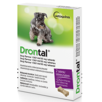 Vetoquinol Drontal Tabletki na robaki i pasożyty dla psa poniżej 10kg op. 2szt.