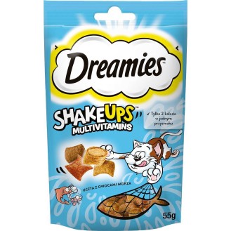 Dreamies Shake Ups Multivitamins Przysmak Uczta z owocami morza dla kota op. 55g