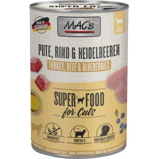 Mac's Adult Indyk z wolowiną i jagodami Mokra Karma dla kota op. 400g