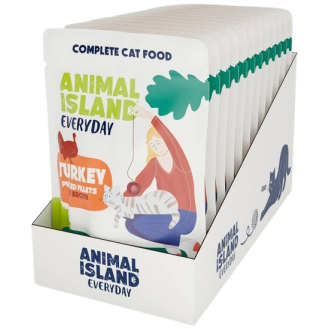 Animal Island Everyday Turkey in Broth Mokra Karma dla kota op. 12x85g