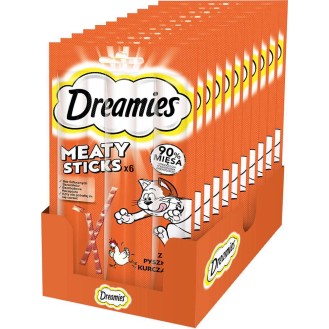 Dreamies Meaty Sticks Przysmak z kurczakiem dla kota op. 30g PAKIET 14szt.