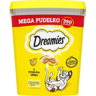 Dreamies Przysmak Mega Pudełko Pyszny Ser dla kota op. 350g [Data ważności: 21.06.2026]
