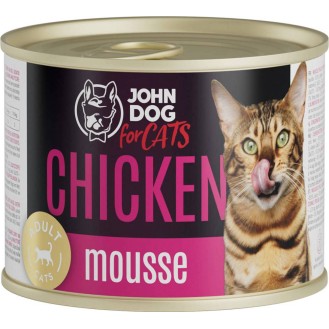 John Dog Adult Chicken Mousse Mokra Karma dla kota op. 200g