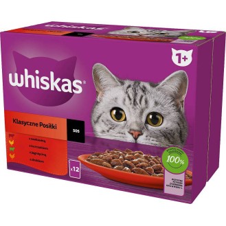 Whiskas Adult Klasyczne Posiłki w sosie Mokra Karma dla kota op. 12x85g