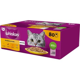 Whiskas Drobiowa Uczta w galaretce Mokra Karma dla kota op. 80x85g
