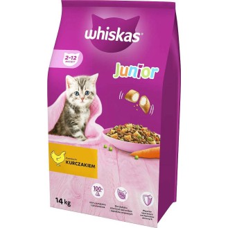 Whiskas Junior z kurczakiem Sucha Karma dla kociąt op. 14kg