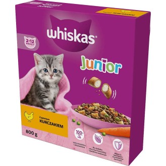 Whiskas Junior z kurczakiem Sucha Karma dla kociąt op. 800g