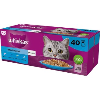 Whiskas Adult Rybne Przysmaki w galaretce Mokra Karma dla kota op. 40x85g