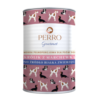 Perro Gourmet Adult Królik z marchewką Mokra Karma dla psa op. 400g