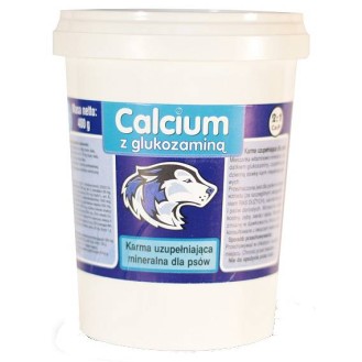 Calcium Preparat witaminowy Niebieski z glukozaminą dla psa op. 400g