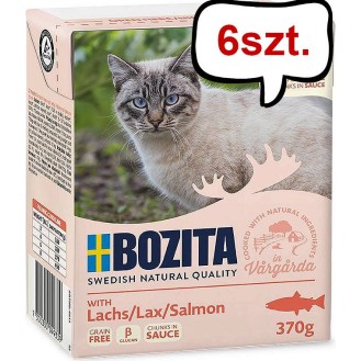 Bozita Adult Łosoś w sosie Mokra Karma dla kota op. 370g Pakiet 6szt.