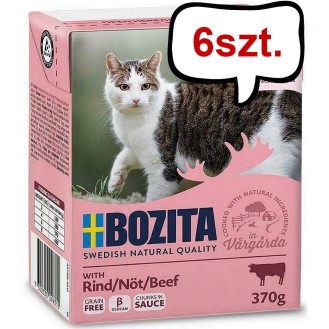 Bozita Adult Wołowina w sosie Mokra Karma dla kota op. 370g Pakiet 6szt.