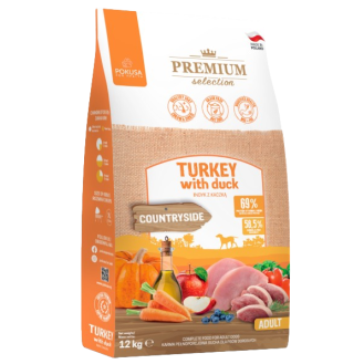 Pokusa Premium Selection Countryside Turkey with Duck Sucha Karma dla psa op. 12kg