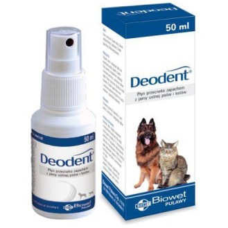 Biowet Deodent Preparat do higieny jamy ustnej dla psa i kota poj. 50ml