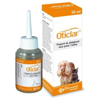 Biowet Preparat do uszu Oticlar dla psa i kota poj. 50ml