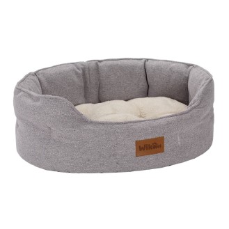 Wikopet Home Bobik Legowisko Lux rozm. S 48x40x19cm kolor jasny szary