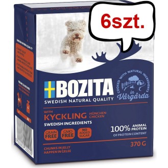 Bozita Adult Chicken in Jelly Mokra Karma dla psa op. 370g Pakiet 6szt.
