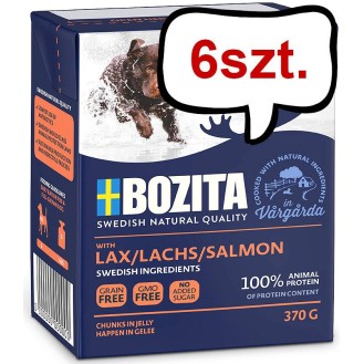 Bozita Adult Salmon in Jelly Mokra Karma dla psa op. 370g Pakiet 6szt.