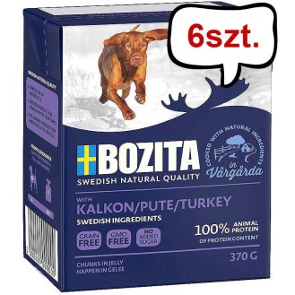 Bozita Adult Turkey in Jelly Mokra Karma dla psa op. 370g Pakiet 6szt.