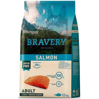 Bravery Adult Medium/Large Salmon Grain Free Sucha karma dla psa op. 12kg