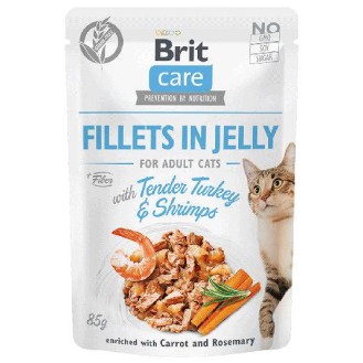 Brit Care Adult Turkey&Shrimps JELLY Mokra karma dla kota op. 85g SASZETKA