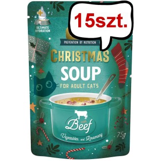 Brit Care Adult Christmas Soup Beef Mokra Karma dla kota op. 75g Pakiet 15szt.