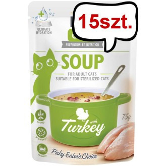 Brit Care Adult Soup Turkey Mokra Karma dla kota op. 75g Pakiet 15szt.
