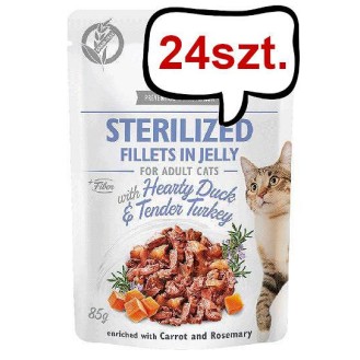 Brit Care Adult Sterilised Duck&Turkey JELLY Mokra karma dla kota op. 85g SASZETKA Pakiet 24szt.