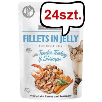 Brit Care Adult Turkey&Shrimps JELLY Mokra karma dla kota op. 85g SASZETKA Pakiet 24szt.