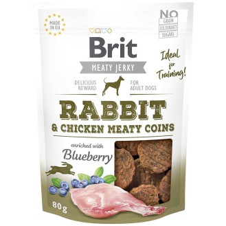 Brit Meaty Jerky Rabbit Meaty Coins dla psa op. 80g