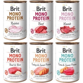 Brit Mono Protein Pakiet degustacyjny Mokra Karma dla psa op. 6x400g
