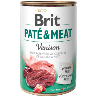 Brit Pate&Meat Adult Venison Mokra Karma dla psa op. 800g