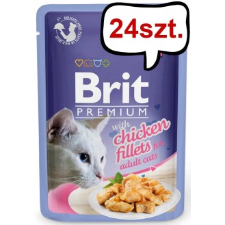 Brit Premium Adult Chicken Fillets JELLY Mokra Karma dla kota op. 85g PAKIET 24szt.