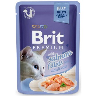 Brit Premium Adult Salmon Fillets JELLY Mokra Karma dla kota op. 85g