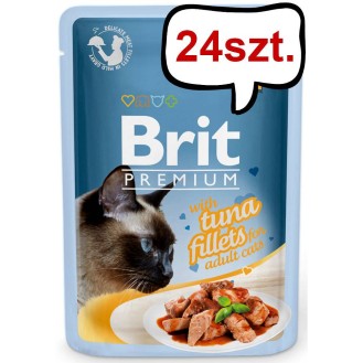 Brit Premium Adult Tuna Fillets GRAVY Mokra Karma dla kota op. 85g PAKIET 24szt.