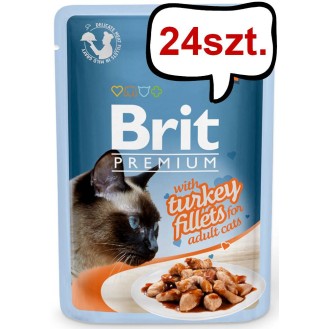 Brit Premium Adult Turkey Fillets GRAVY Mokra Karma dla kota op. 85g PAKIET 24szt.