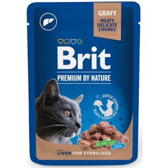 Brit Premium Sterilised Liver Chunks Mokra Karma dla kota op. 100g
