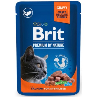 Brit Premium Sterilised Salmon Chunks Mokra Karma dla kota op. 100g