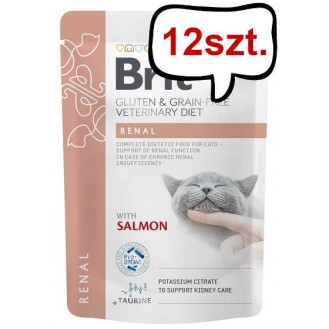 Brit Veterinary Diet Renal Salmon  Mokra Karma dla kota op. 85g Pakiet 12szt. SASZETKA