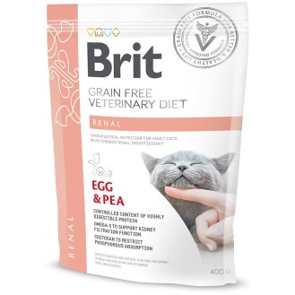 Brit Veterinary Diet Renal Egg&Pea Sucha Karma dla kota op. 400g