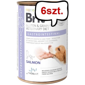 Brit Veterinary Diet Gastrointestinal Salmon Mokra Karma dla psa op. 400g Pakiet 6szt.